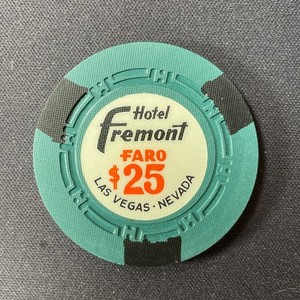 Fremont Las Vegas Nevada $25 casino chip 1959 Faro obsolete vintage downtown