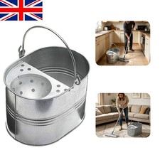 Image of 13L Large Metal Mop Bucket with Handle for Home Office General Cleaning Kitchen