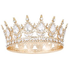 WOVOWOVO Gold Queen Crown for Women Princess Birthday  Silver