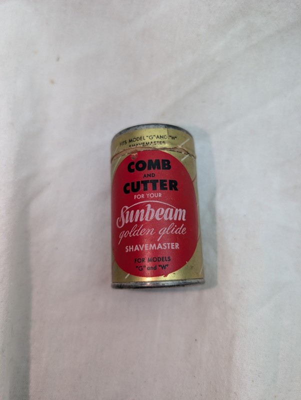 Vintage Sunbeam Comb And Cutter Golden Glide 1943 Box Tin Only-no Contents 