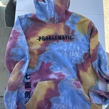 Trademark Brooklyn Problematic Tie Dye Hoodie Sweatshirt Size Small