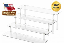 4 Tier Acrylic Display Risers, Clear Perfume Organizer Stand, Large Cupcake Stan