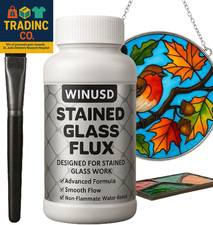 8Oz Solder Flux for Stained Glass Soldering, Liquid Zinc Flux for Stained Glass