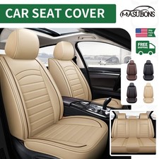 Leather Car Seat Covers Front Rear Cushion Waterproof Full Coverage For Pontiac