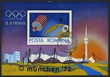 ROMANIA Bl. 98 O, 1972, Bl. Olympic Games, finest, Mi. 80.-