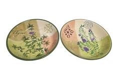 Certified International Fresh Herbs Pasta Bowl Thyme Parsley SageGreen Trim Dish