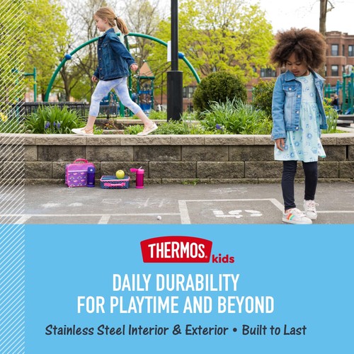 THERMOS FUNTAINER 12oz Stainless Steel Vacuum Insulated Kids Straw Bottle G 241 - Picture 3 of 7