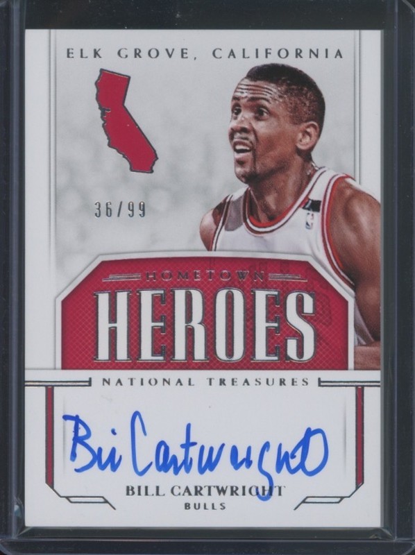 2018-19 Panini National Treasures Bill Cartwright #HH-BCW Auto Hometown /99