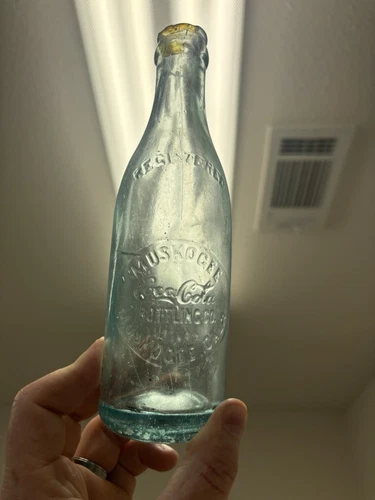 Rare Heel Script Coca Cola Straight Side Soda Bottle Muskogee Oklahoma Okla Ok