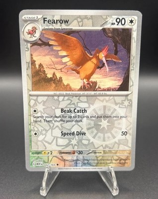   Fearow   022/165 Scarlet & Violet 151 Reverse Holo Pokemon TCG NM