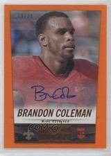 2014 Playbook Hot Rookies Orange Signatures 13/20 Brandon Coleman #343 Auto 0l2