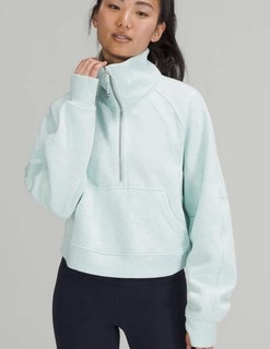 Lululemon Funnel Neck Cropped Scuba Heathered Delicate Mint Size XL/XXL