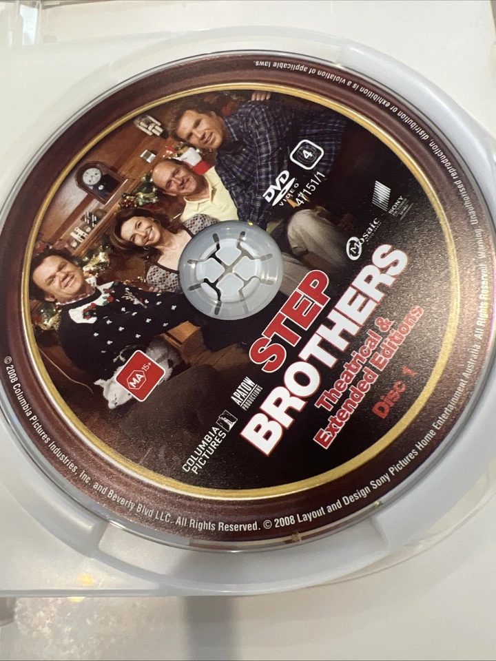 Step Brothers DVD 2 Disc Set Region 4 Mint Disc Free Postage - image 3 of 4