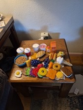 Lot of 32 Pieces Pretend Play Food Fruits Veggies Meats, Breads