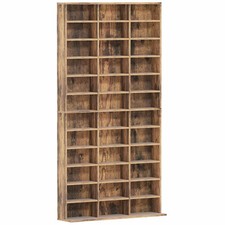 HOMCOM CD Storage Unit with Adjustable Shelves Modern Design