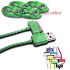 4 X USB DATA POWER CHARGER CABLE DOCK CONNECTOR APPLE NEW IPAD IPHONE IPOD GREEN