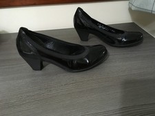 Gabor Hovercraft Patent Leather Court Shoes, Size Uk 5