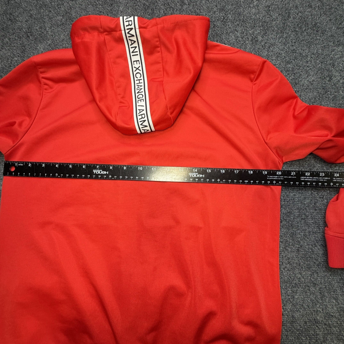 Armani Exchange Men Red Tracksuit Set Hoodie & Snap Button Joggers