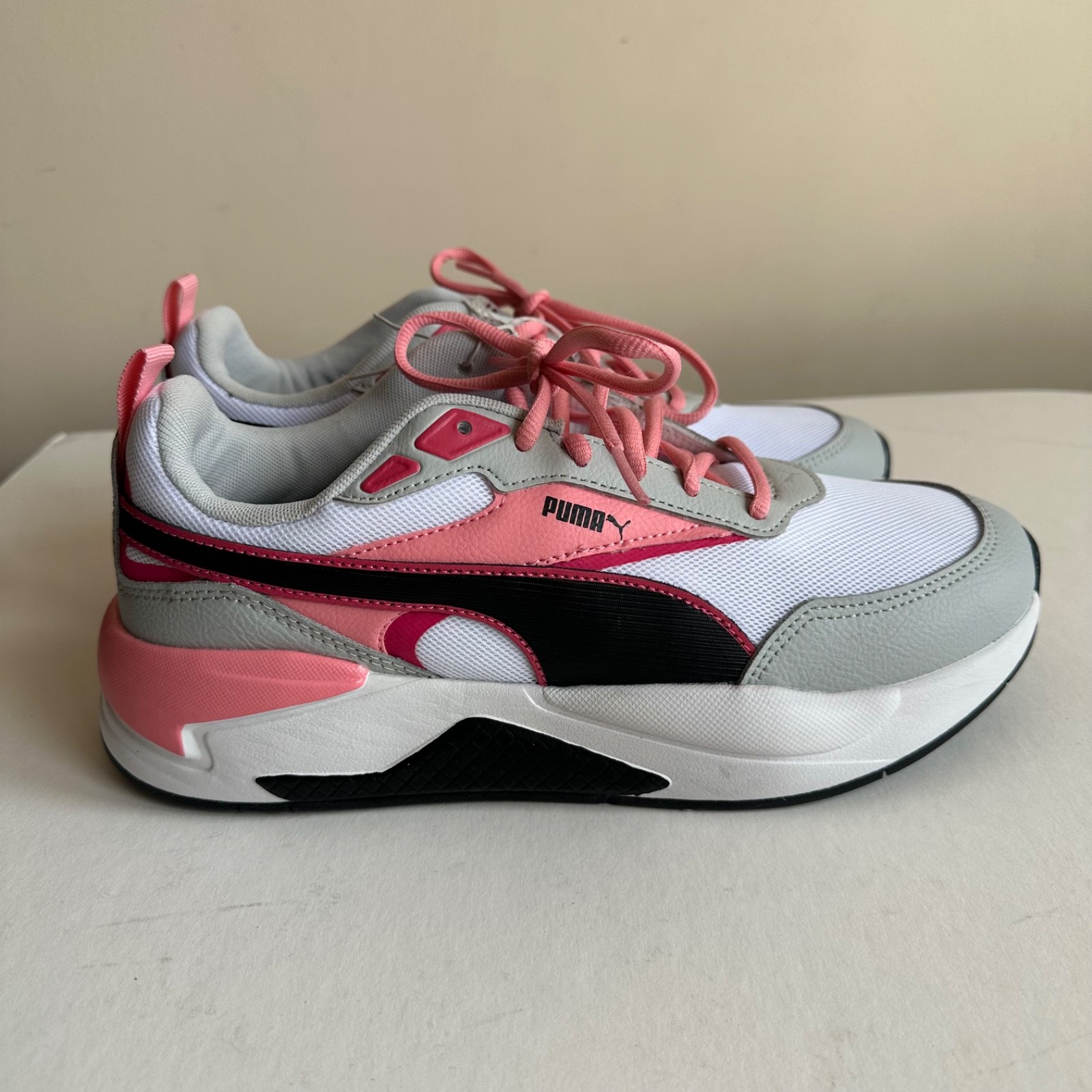 NEW Puma X-Ray Speed Lace Up Sneakers Shoes Casual White Pink Black thumbnail 4