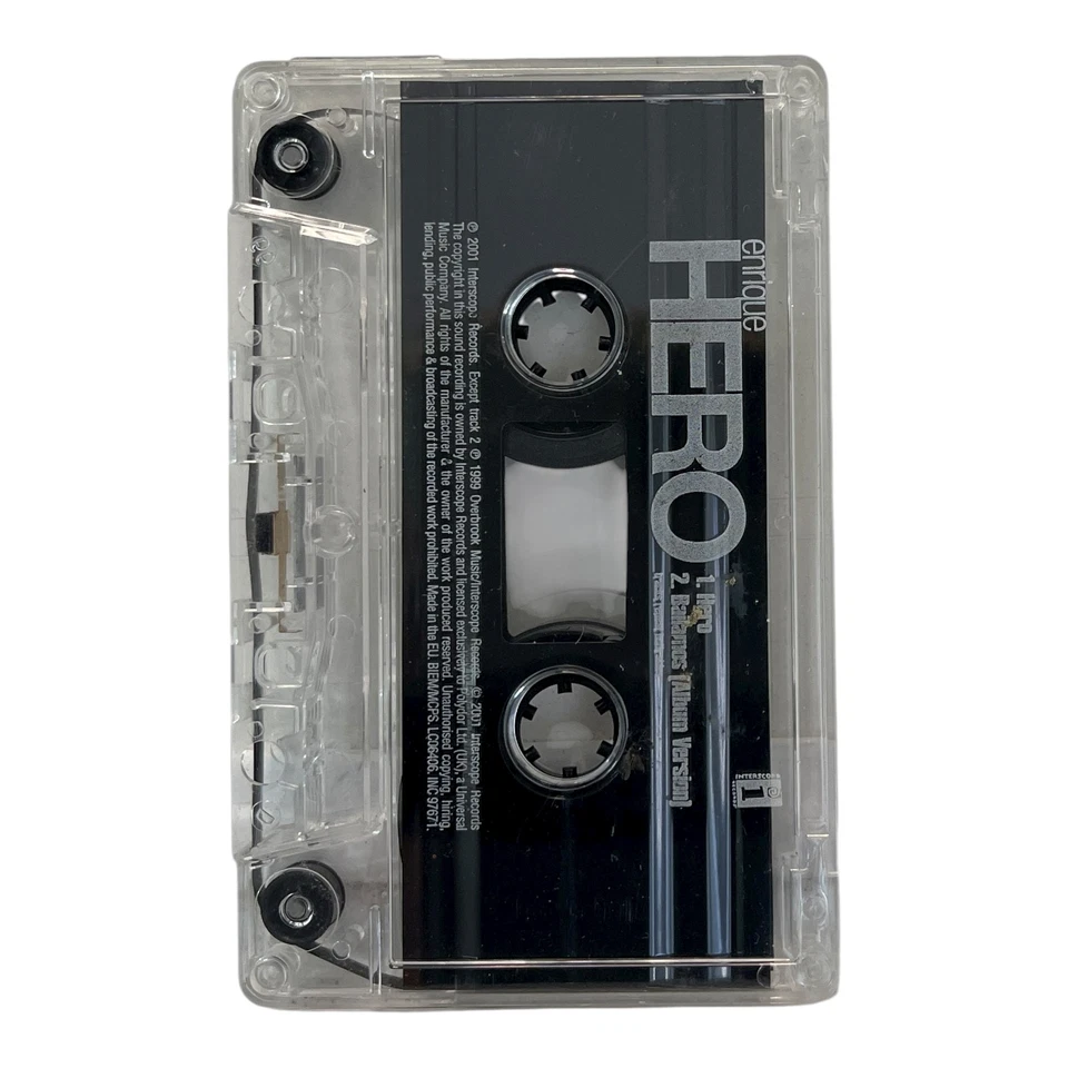 Enrique Iglesias Hero Cassette Single 2001 Interscope Records Vintage Music Foto 3 de 3