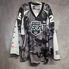 Autographed CCM Authentic Ontario Reign Scott Sabourin 25 Military USO Jersey 58