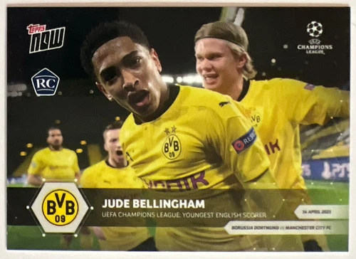 Jude Bellingham 2020-21 Topps Now UEFA UCL Youngest English Scorer #065 ESE QTY
