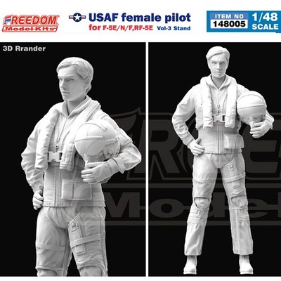 FREEDOM 148005 1/48 USAF Female Pilot for F-5E/F, RF-5E Vol3 Stand Plastic Model