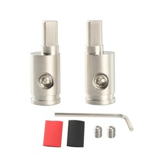 Amplifier Audio Amp Input Reducers 4 Gauge to 4 Ga Offset Reducer Nickel Plat...