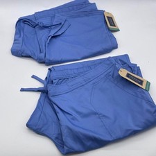 2- Cherokee 2XL Blue scrub pants with elastic waist and drawstring