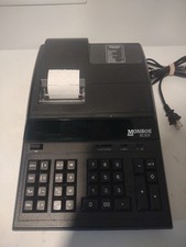 Monroe 8145X Calculator 14 Digit Heavy Duty Black Printer Accounting TESTED