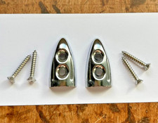 55 56 57 Chevy 2 Door Sedan Pull Strap Bezels Chrome New 1955 1956 1957