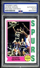 George Gervin Card 1996 Topps Rookie Reprint Autograph PSA / DNA Authentic Auto. rookie card picture