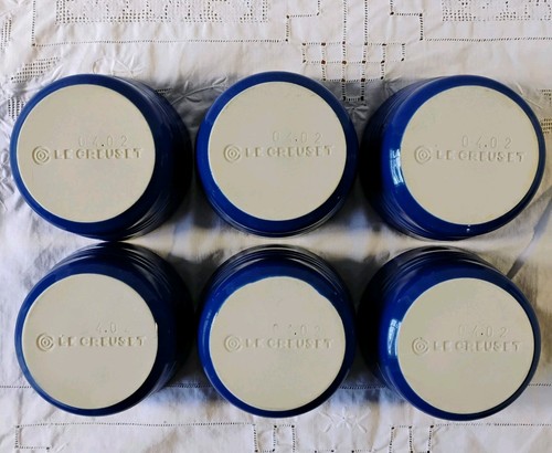 Juego de 6 tazas de natillas Le Creuset Ramekin azul Heritage Stonewear cobalto índigo - Imagen 7 de 8