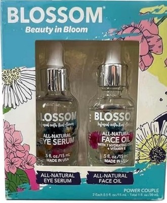 Blossom Beauty in Bloom Eye Serum & Face Oil Set Hydrating Vitamin E