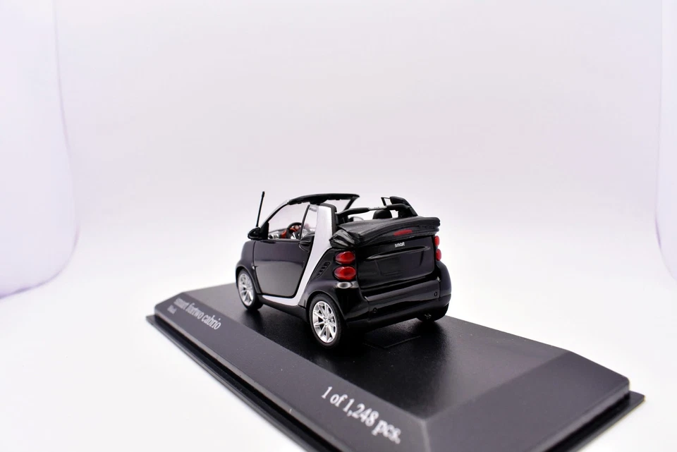 Modellino auto scala 1:43 smart fortwo cabrio minichamps diecast modellismo car - Immagine 4 di 4