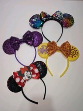 Minnie Mouse Ears Lot Lion King Disney Sequin Headbands Bow