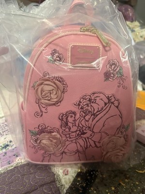 Disney Loungefly Disney Beauty and the Beast Mini Backpack, Pink, Mini Size