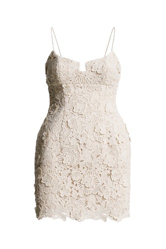 Magda Butrym X H&M - FLORAL LACE APPLIQUE HOURGLASS DRESS - 14 / 42 - NEW HM NWT