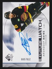 2024-25 SP Authentic Future Watch Horizontal Arshdeep Bains Rookie Auto 278/599