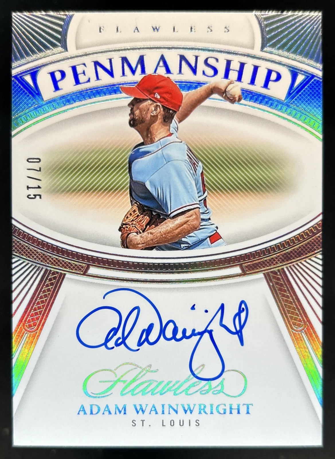 2024 Panini Flawless Adam Wainwright Penmanship Auto Autograph #/15 Cardinals view 1