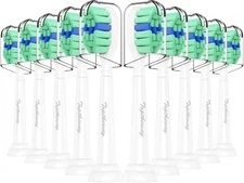 "Specially Curved 10-Pack Sonicare Toothbrush Replacement Heads for Maximum Clea