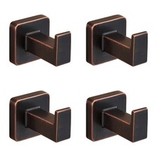 Bronze Towel Hooks, Bathroom Robe Hook Wall Mounted, Oil Rubbed Bronze Square...