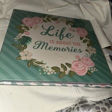 Photo Album Scrap Book Life Is About The Memories 13.75 X 12.5 30 Double Pages