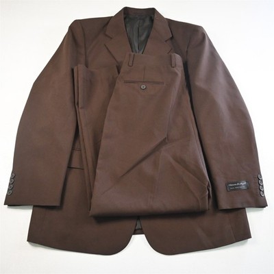 NEW Vittorio St Angelo 42L 34x30 Brown Mens Jacket Pants Suit