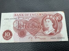1963 Bank of England, 10 shilling banknote.