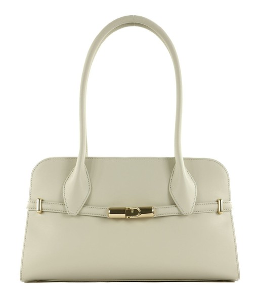 Furla Goccia Dome Shoulder Bag M Schultertasche Tasche Marshmallow Hellgrau Neu-image
