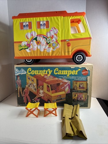 Vintages 1970's Mattel Barbie Country Camper RV Motor Home W/ Original Box