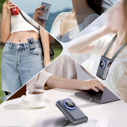 AI Rechargeable Portable Waist Fan with LED Display 100 Adjustable Speeds - Zdjęcie 7 z 13