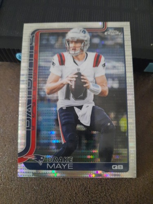 #ad 2025 Topps Chrome Drake Maye Pulsar Refractor $125.00