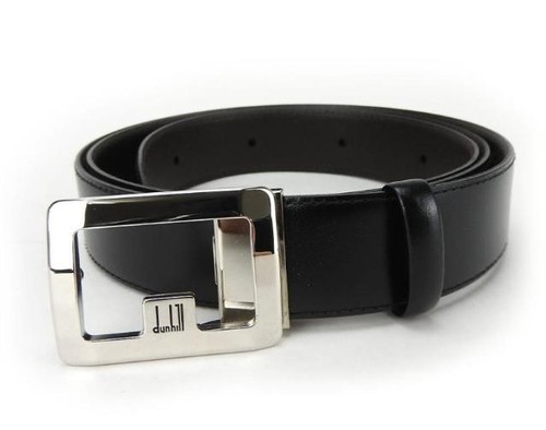 Dunhill Authentic men belt leather black total length 126cm size 44/112 with box